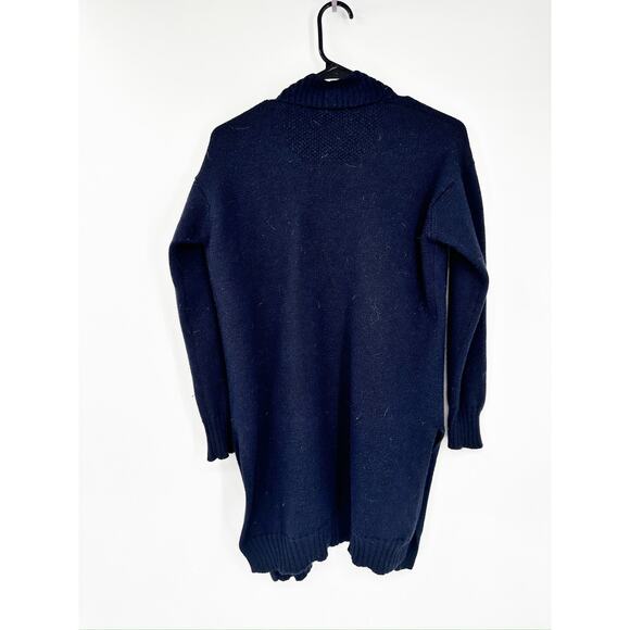 Canada Goose Cortina Navy Blue Long Merino Wool Cardigan Sweater Size Small - Picture 3 of 7